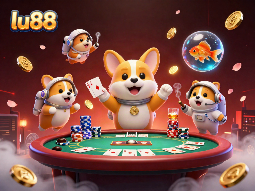 Experience thrilling gameplay at lu88 with cartoon characters in a vibrant casino atmosphere.