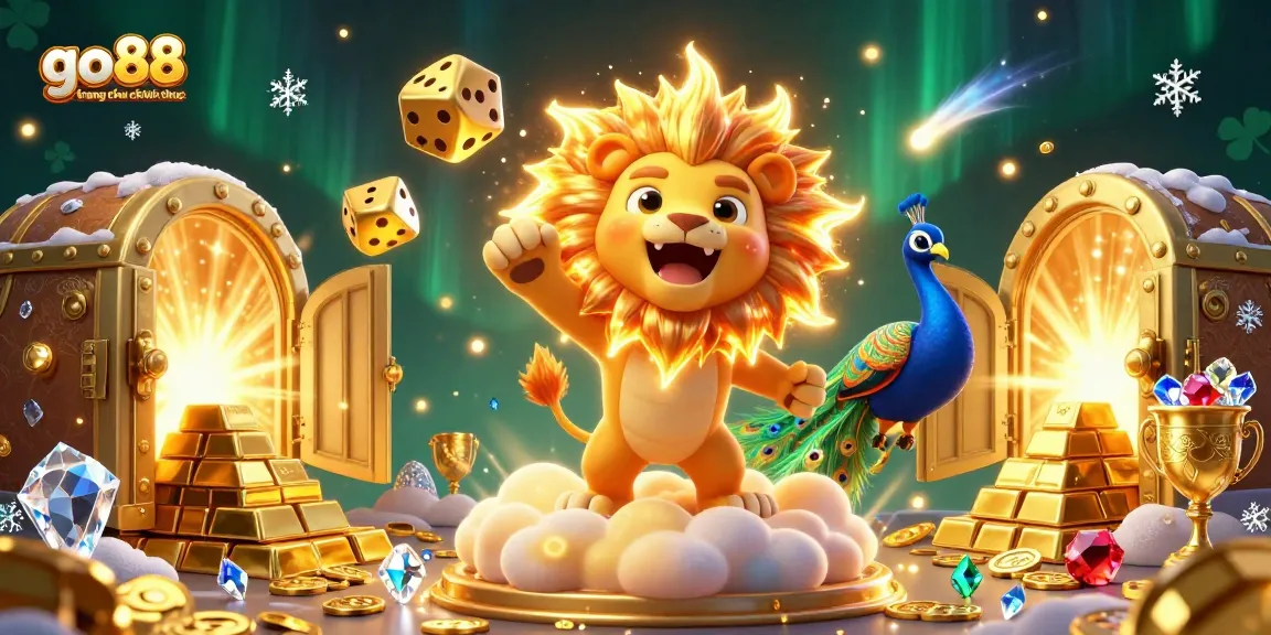 Experience the excitement of go88 trang chu chinh thuc with a vibrant 3D illustration showcasing casino-themed elements.
