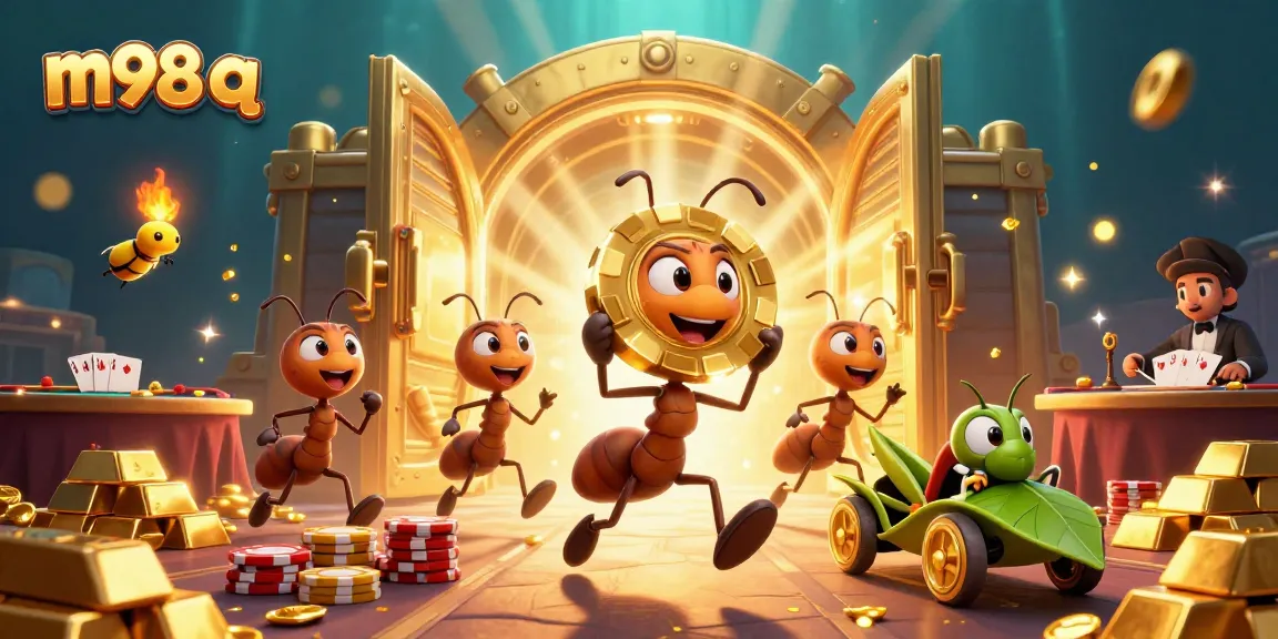 Win big with the team of ants in a heist for m98 q poker treasures filled with gold and gems