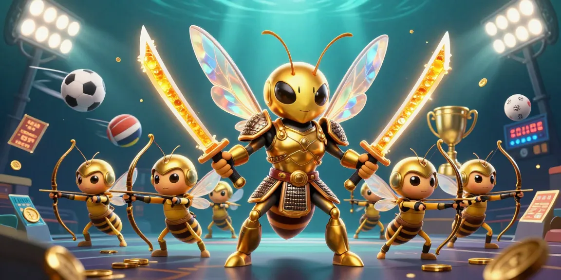 Experience thrilling games at QS88 with a giant hornet warrior and dynamic sports elements in vibrant 3D.