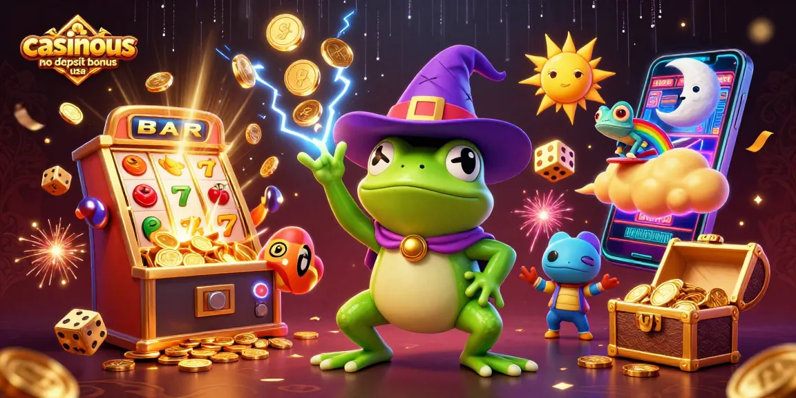 Experience the thrill of casinous no deposit bonus usa with our colorful casino-themed 3D illustration.