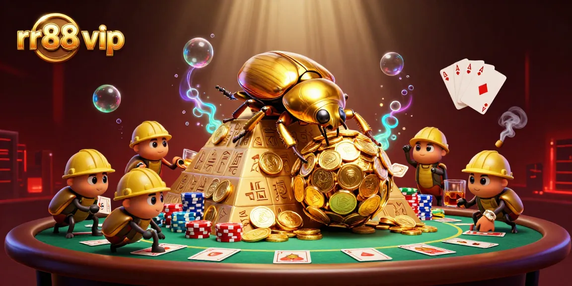 Join the action at rr88 vip where golden treasures and poker excitement await in this vibrant casino scene.